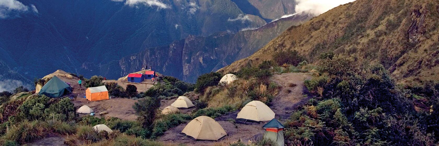 A campsite on the Inca trail.