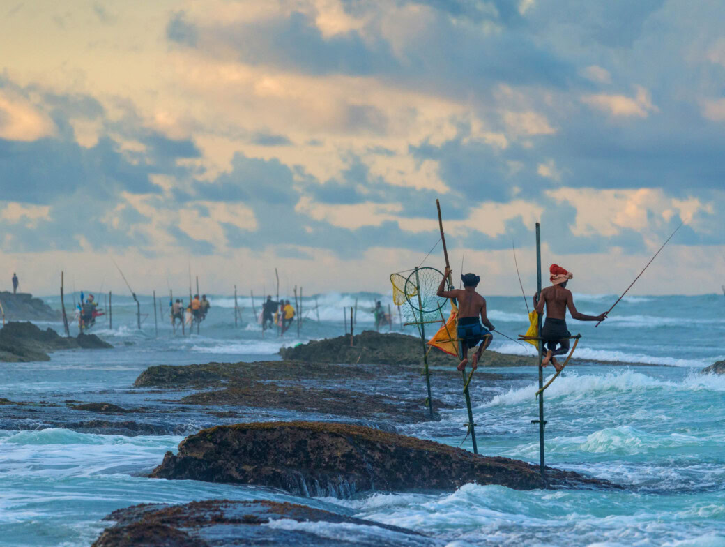 Locals in Sri Lanka fishing.