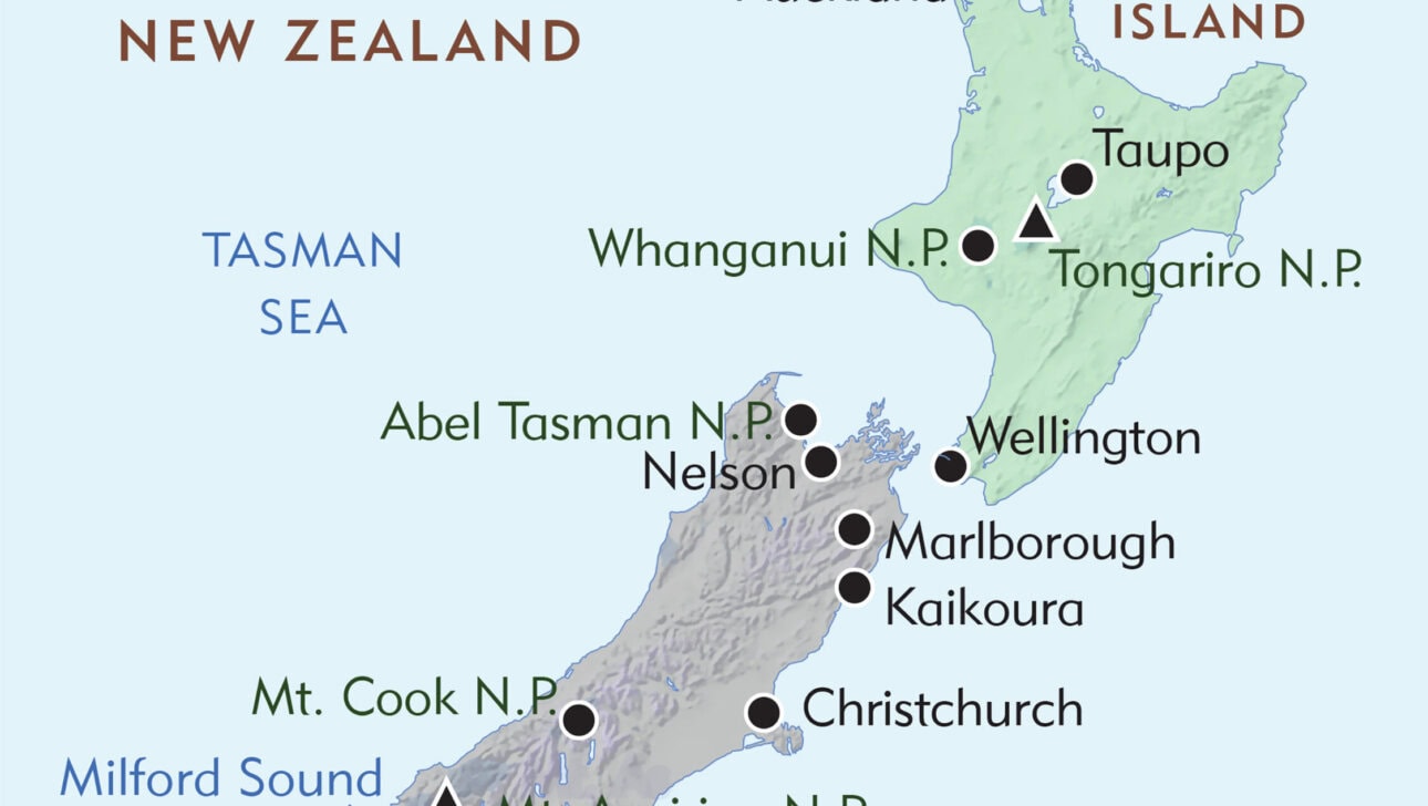 Explore the map of New Zealand, perfect for planning Pacific trips. It highlights major cities, national parks, and geographic features across the North and South Islands – an essential tool for unforgettable travel adventures.